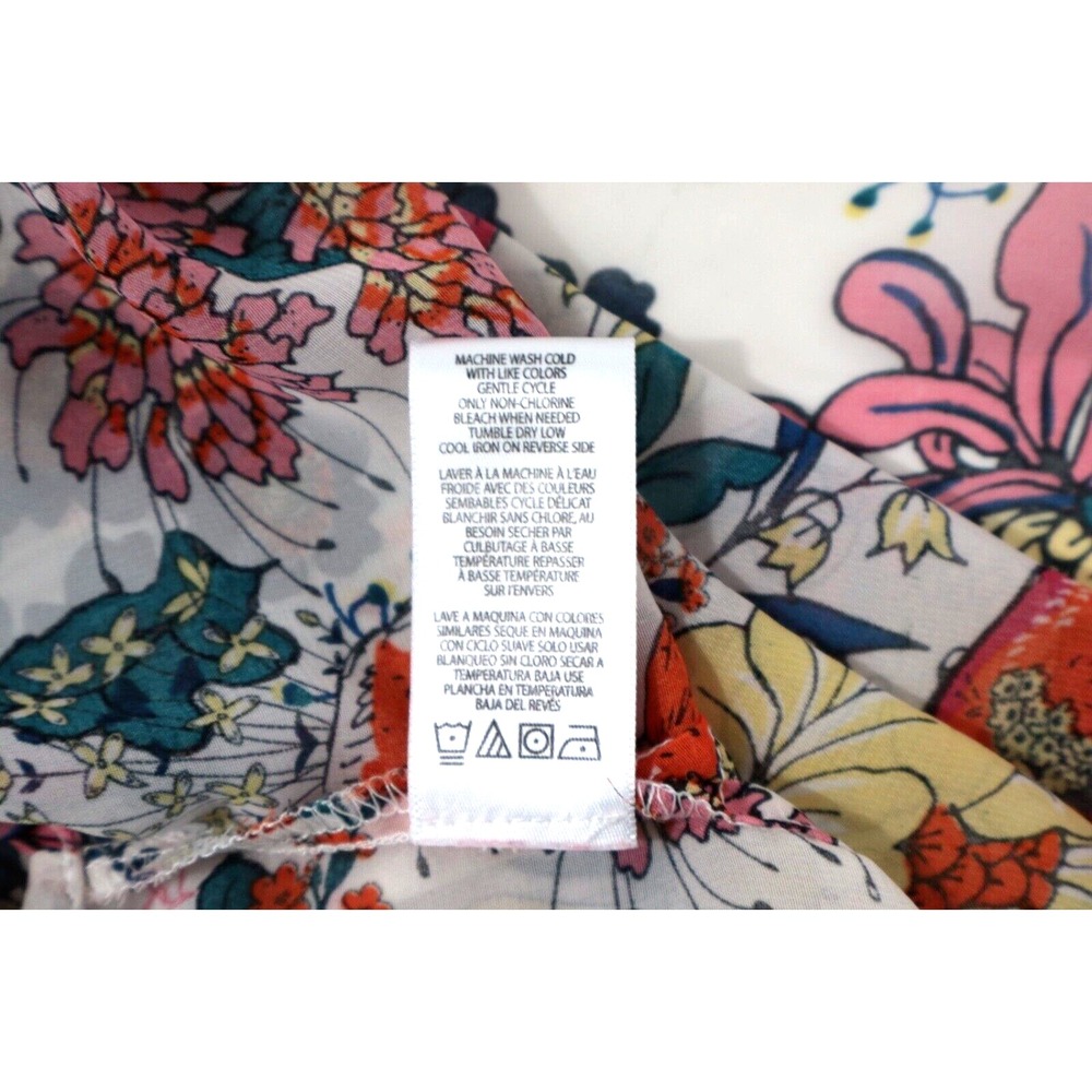 ALMOST FAMOUS Womens Kimono Sz L Fairy Grunge Fairycore Sheer Floral Flowers Top - Picture 5 of 7